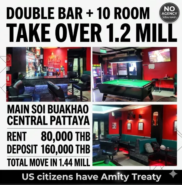 Double Bar + 10 Rooms Soi Buakhao