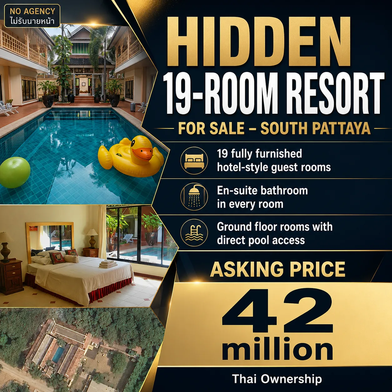 HIDDEN 19-ROOM RESORT FOR SALE – SOUTH PATTAYA