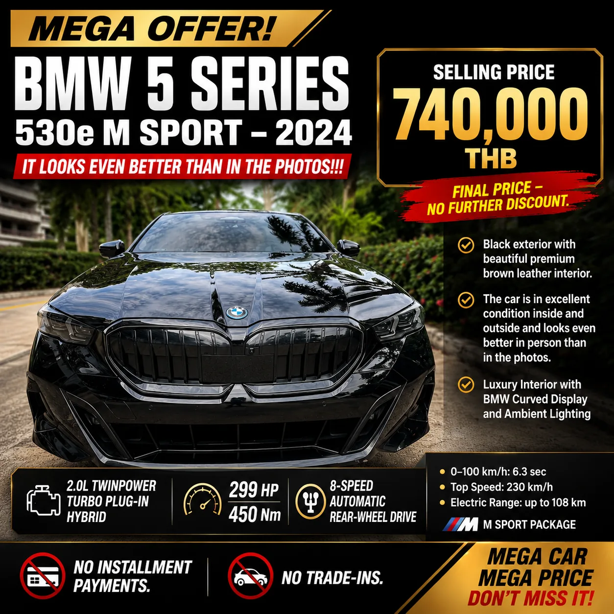 BMW 5 Series 530e M Sport – 2024